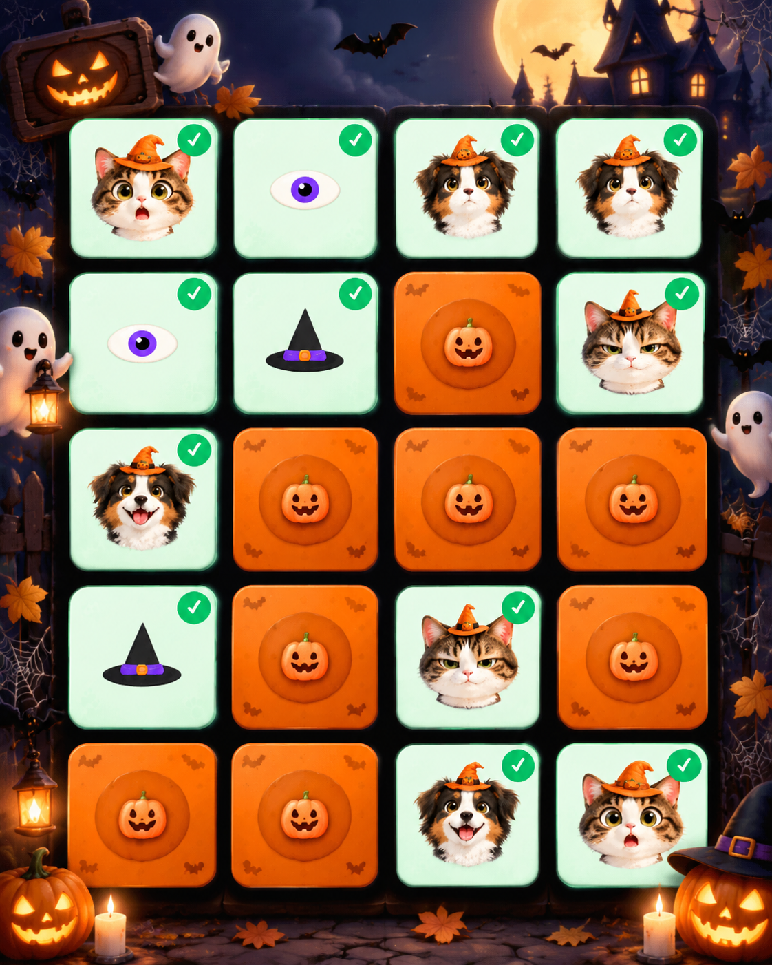 Halloween Memory Match Pets game artwork